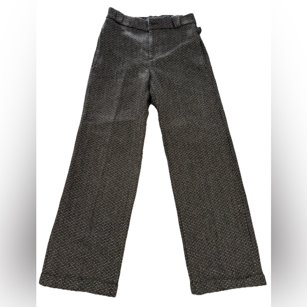 Banana Republic Tweed Straight Leg Dress Pants Petite 2 Flat Front